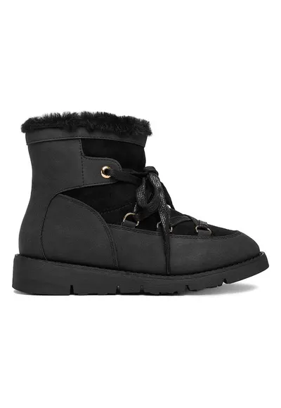 Cizme dama - negru - material textil - pentru femei