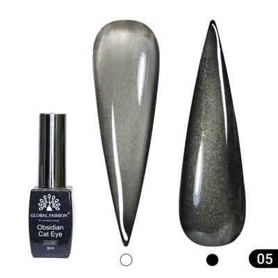 Ojă semipermanentă Obsidian Cat Eye Gel Global Fashion, 8ml, 005 Engros