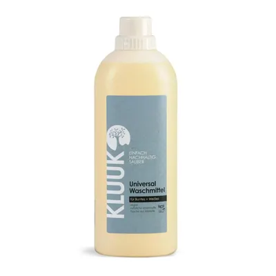 Detergent universal lichid pentru rufe colorate si albe, 1L, Kluuk