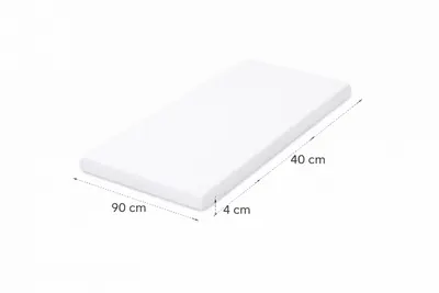 Saltea Basic din spuma poliuretanica, pentru leagan sau patut co-sleeper 90x40x4 cm