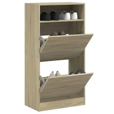 Gossi pantofar, stejar sonoma, 60x34x116 cm, lemn prelucrat