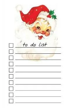 To Do List Notepad: Vintage Santa, Checklist, Task Planner for Christmas Shopping, Planning, Organizing