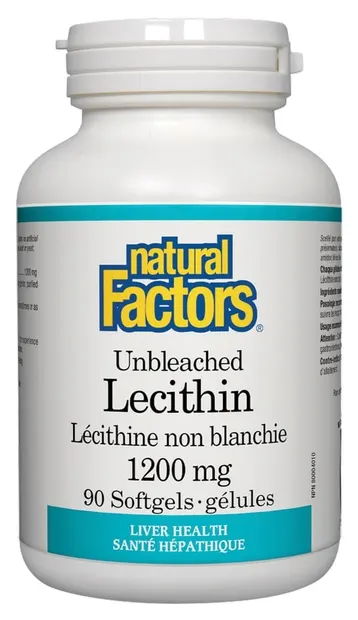 Unbleached Lecithin, 1200 mg, 90 capsule, Natural Factors