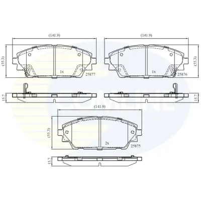 Set placute frana, frana disc COMLINE CBP32242