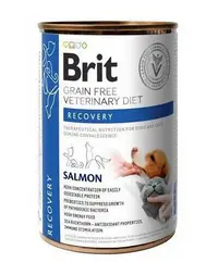 BRIT Veterinary Diet Recovery Salmon hrana caini si pisici in convalescenta 400 g