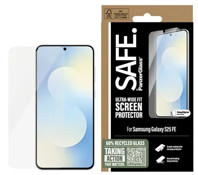 Protector de sticlă SAFE - Ultra Wide Fit, Galaxy S25 FE, transparent