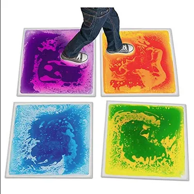 Set de 4 plăci de podea cu lichid senzorial UV (40 X 40 cm)