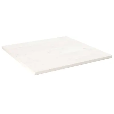 vidaXL Blat de masă, alb, 80x80x2,5 cm, lemn masiv de pin, pătrat
