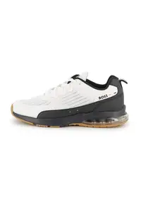 Pantofi sport low-cut cu garnituri de plasa - Alb/Negru