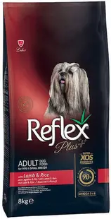 Reflex Plus, hrana uscata pentru caini adulti de talie mica, cu miel si orez 8 kg