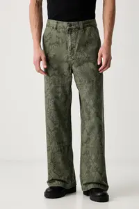 HUGO Blue pantaloni straight pentru bărbați din bumbac Gunter263