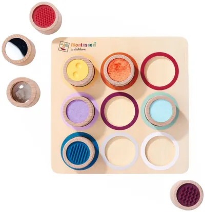 Set de joacă Eichhorn - Tablă senzorială Montessori, 9 părți