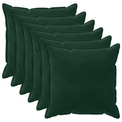 vidaXL Husă pentru pernă 6 pcs HOUTEN Verde închis 70 x 70 cm Catifea