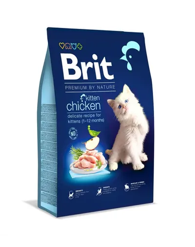 BRIT Cat Premium by Nature Kitten chicken Hrana uscata pentru pisoi sau pisici gestante, cu pui 800 g