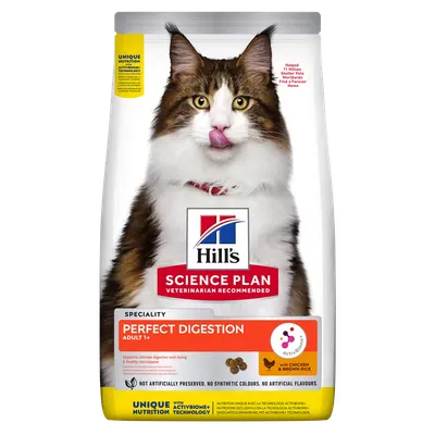 Hrana uscata pisici, Hill's Science Plan Feline Adult Perfect Digestion, 1.5 kg