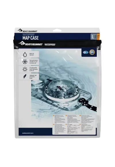 Carcasa TPU impermeabila Map Large Clear - 33x28 cm - negru