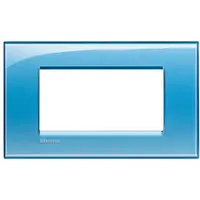 Placa ornament ,7 module, albastra, living light, BTICINO