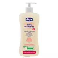 Sampon si gel de dus micelar dermatologic Baby Moments Sensitive 0 luni+, 500ml, Chicco