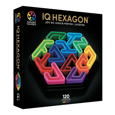 Joc de logica cu 120 de provocari, Smart Games, IQ Deluxe, Hexagon