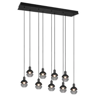 313100932 Corp suspendat Mela 9xMax.25W E14 Negru mat