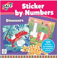 Pictează după numere cu stickere Galt - Dinozaurii
