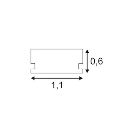 GLENOS profil liniar, 1m, alu1107-100