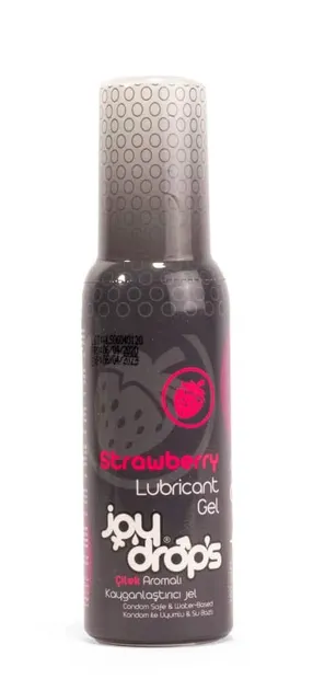 Gel Lubrifiant, JoyDrops, pe bază de apă, 100ml, arome căpșuni