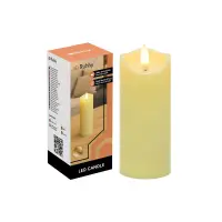 Insertie lumanare LED pentru locuri memoriale, efect realist de flacara, diametru 5 cm, 12.5 cm, bej