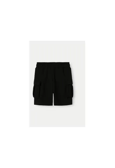 Pantaloni scurti baieti - 304938115 - Bumbac/Poliester - Negru - Negru