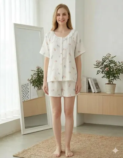 Pijama dama "Warm & Chic" din doua piese, PJ009, Alb