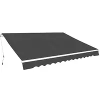 Gossi copertina pliabila cu actionare manuala, 400 cm, antracit
