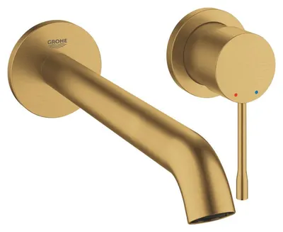 Baterie lavoar Grohe Essence 29193GN1, 1/2'', montare pe perete, monocomanda, 230 mm, cartus ceramic, necesita set fixare, mat, Cool sunrise