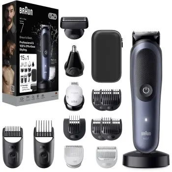 Braun All-In-One Series 7 AIO7580 set pentru îngrijirea părului, a bărbii și a corpului 15în1