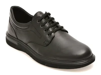 Pantofi OTTER negri, 2804, din piele naturala