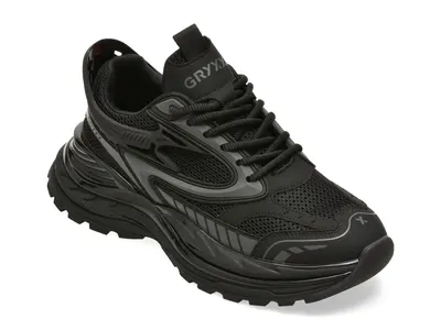 Pantofi sport GRYXX negri, 25825, din material textil