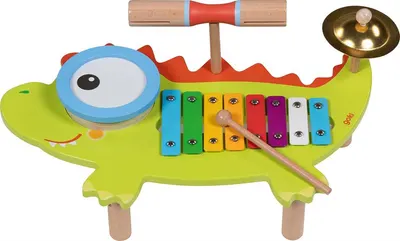 Jucărie muzicală Goki - Xilofon, crocodil