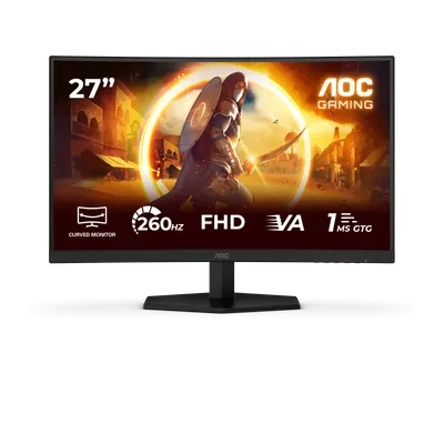 Monitor Gaming AOC C27G42ZE, 27", 1920 x 1080 pixeli, Black, Red, 3 ani Garantie