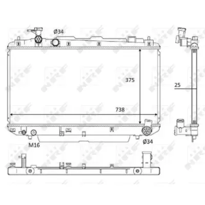 Radiator, racire motor NRF 58645