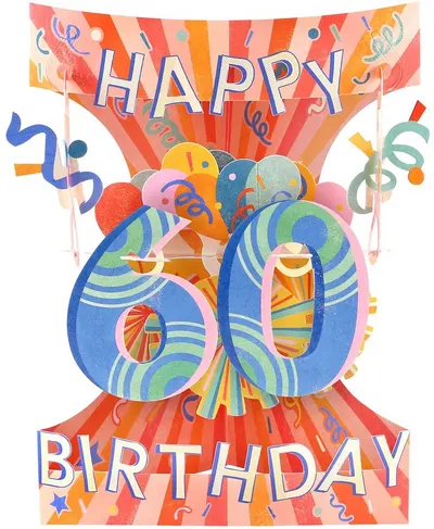 Felicitare 3D Santoro Swing - Happy 60 Birthday