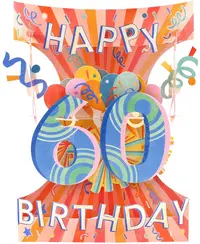 Felicitare 3D Santoro Swing - Happy 60 Birthday