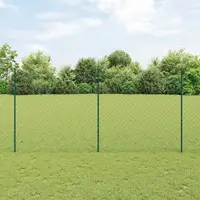 vidaXL Gard de sarma cu stalp 25 x 1,6 m Oțel cu strat de PVC Verde