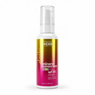 Loțiune cu Protecție Solară Minerală SPF 50 pentru Copii și Adulți, 50 ml, Synergy Therm