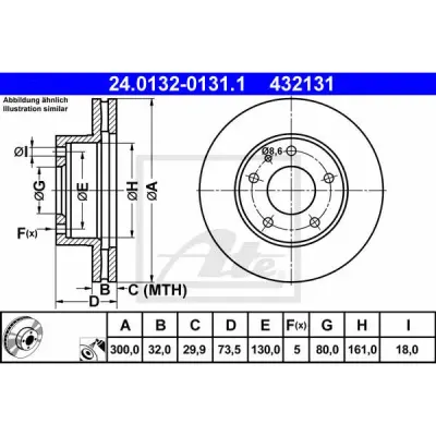 Disc frana ATE 24.0132-0131.1
