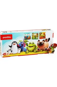 Puzzle 3 in 1: Animalute preferate
