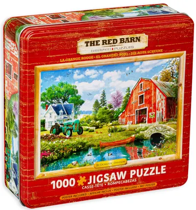 Puzzle Eurographics din 1000 de piese - Ferma rosie