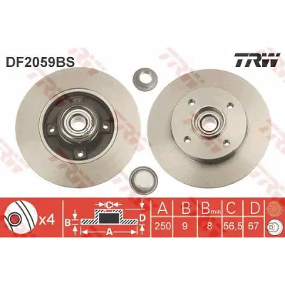 Disc frana TRW DF2059BS