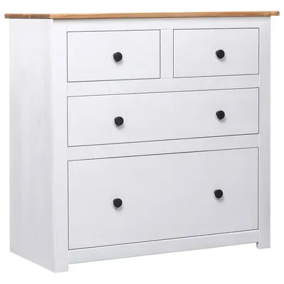 vidaXL Dulap, alb, 80 x 40 x 83 cm, lemn de pin, gama Panama