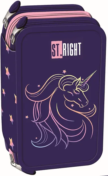 Penar cu accesorii St. Right Unicorn Glow - 3 fermoare