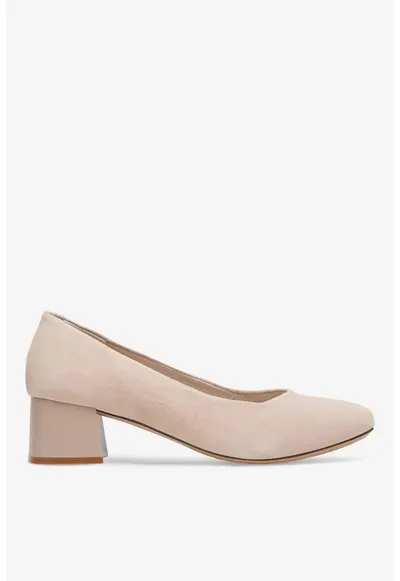 Pantofi dama 5905588561774 - Piele intoarsa - Bej - Bej