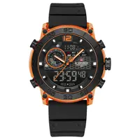 Ceas Bărbați Naviforce 6104 Negru-Portocaliu - Design Sport, Funcții Multiple, Alarmă, Rezistent la Apă 5ATM